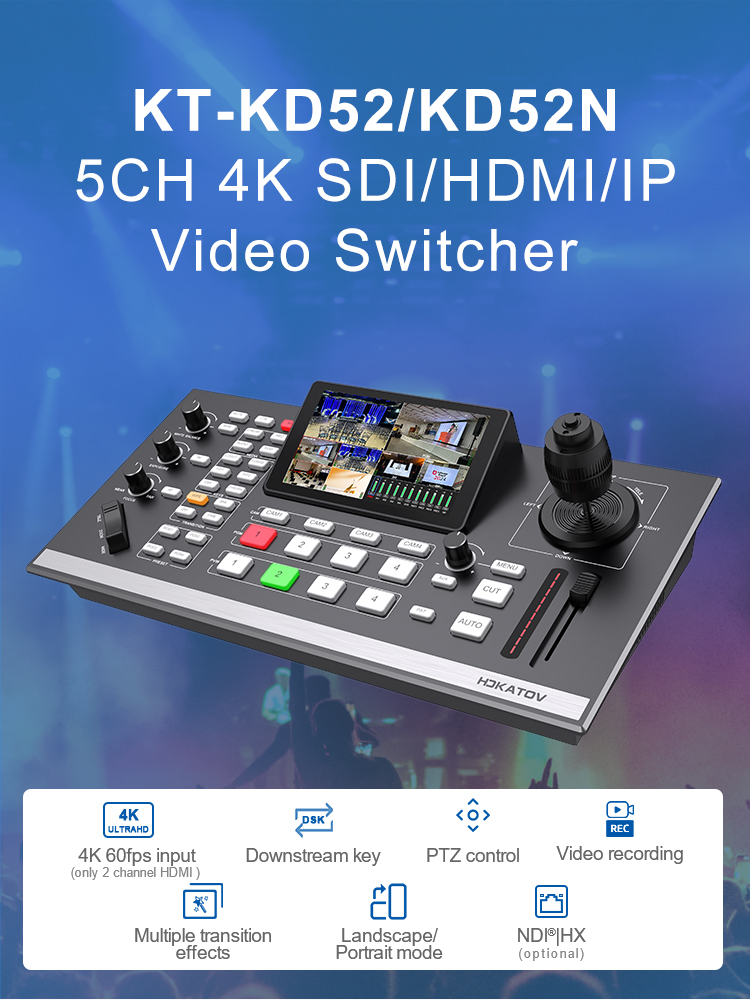 5-Channel Live Production Switcher-HDKATOV( former Shenzhen KATO