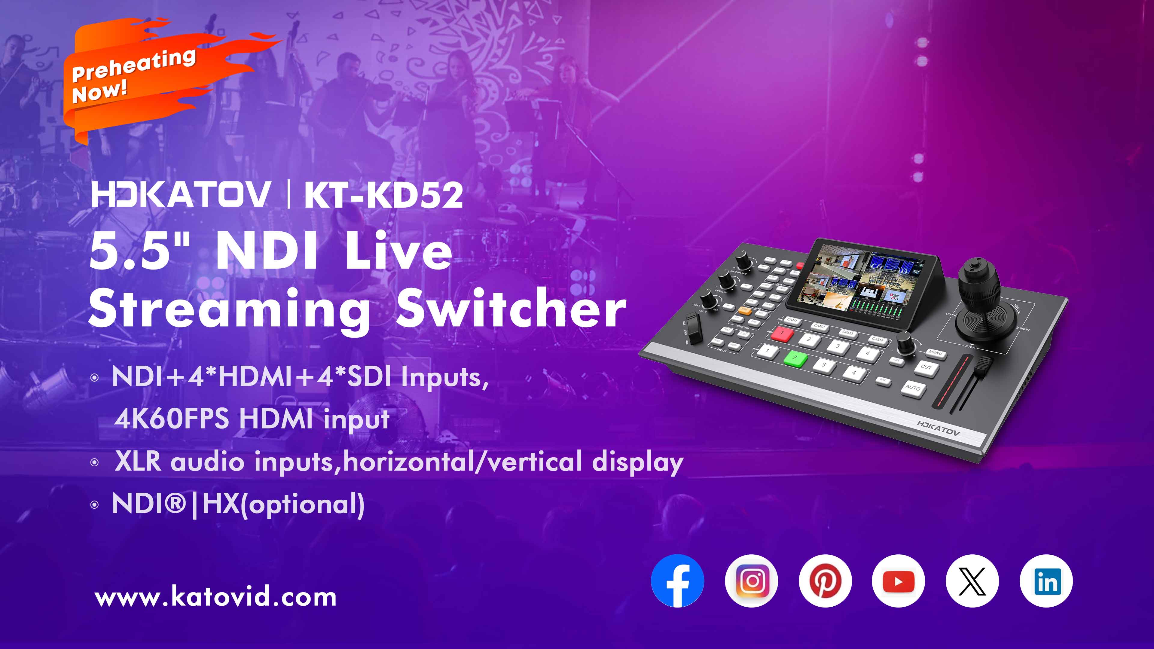 HDKATOV Unveils the KT-KD52: 5.5" NDI Live Streaming Sw