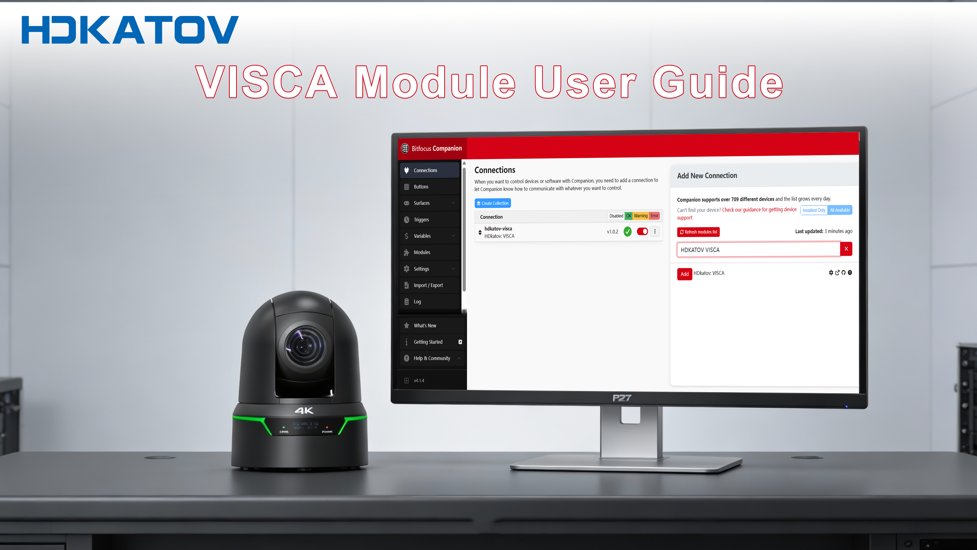 Perfect PTZ Control with Companion & HDKATOV VISCA Modul