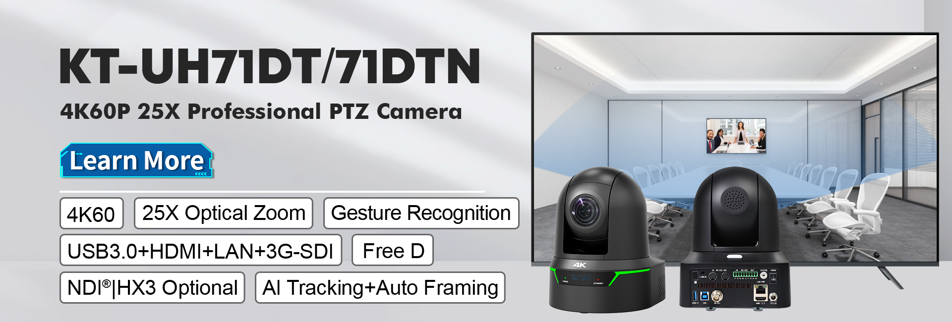 25X 1/1.8-inch Broadcast Grade PTZ Camera-HDKATOV( former Shenzhen