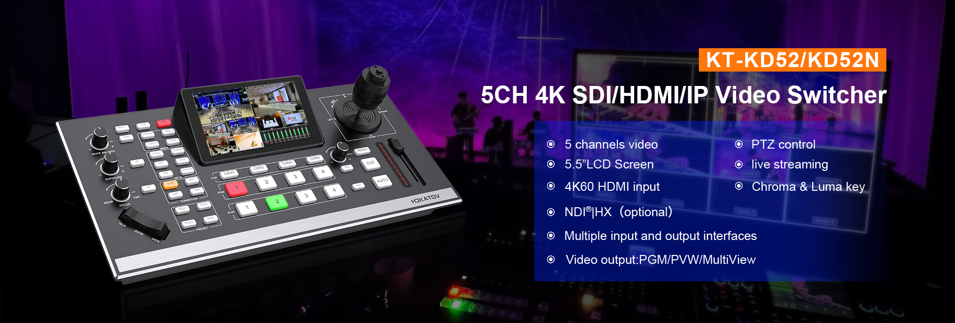 5-Channel Live Production Switcher-HDKATOV( former Shenzhen KATO